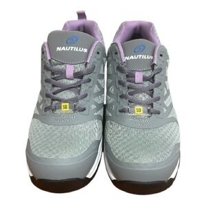 Nautilus Velocity Safety Work Shoes 10B Grey Carbon Fiber Toe Slip Resistant New